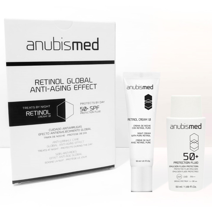 Антивіковий набір Retinol Global Anti-Aging Effect Anubis: Ретинол 1% та захист SPF 50+