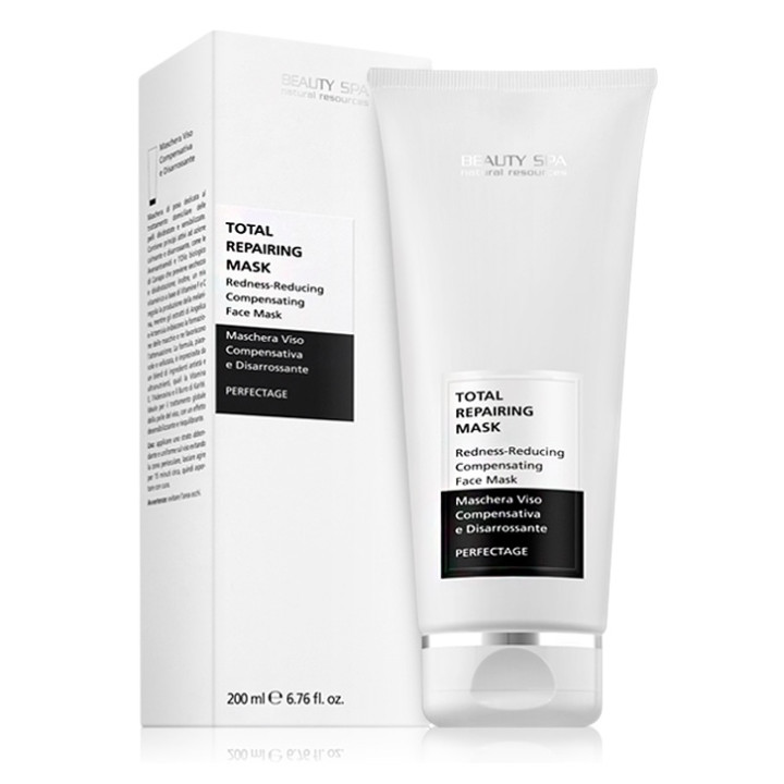 Заспокійлива маска для шкіри обличчя ТОТАЛ РЕПЕРІНГ з освітлювальним та протизапальним ефектами TOTAL REPAIRING MASK BEAUTY SPA  200ml