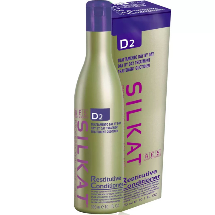 Кондиціонер, що відновлює, з фітопланктоном D2 SILKAT RISTRUTTURANTE CONDITIONER BES 300ml