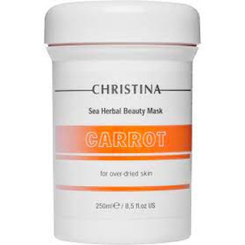Морквяна маска краси для сухої, подразненої та чутливої шкіри Sea Herbal Beauty Mask Carrot Christina 250ml