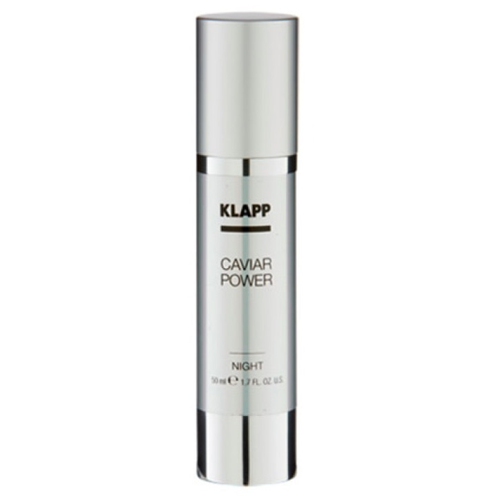 Поживний омолоджуючий нічний крем з екстрактом чорної ікри для сухої зрілої шкіри Caviar Power Night Cream Klapp 50ml
