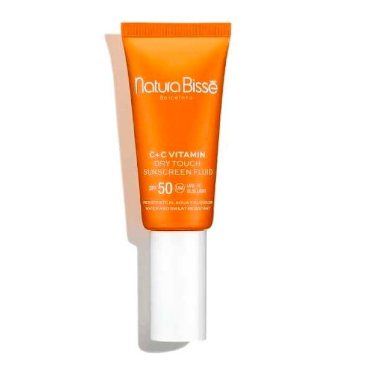 Сонцезахисний флюїд для обличчя з вітаміном С - Vitamin C+C  SPF 50 Dry Touch Sunscreen Fluid Natura Bisse  30мл 
