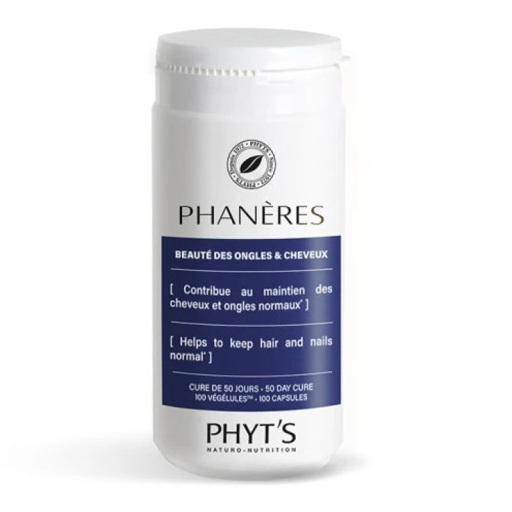  Фанер - харчова добавка для укріплення волосся та нігтів Phanères  Phyt's 100капс