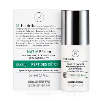 Сироватка для детоксикації та відновлення шкіри з пептидами NATIV Serum Renophase 20ml
