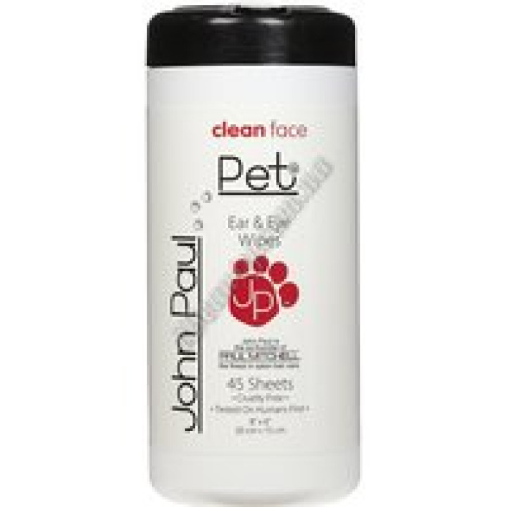 Серветки для вух та очей (45 шт, розмір 20см*15 см) - Eyes &amp; Ears Wipes John Paul Pet