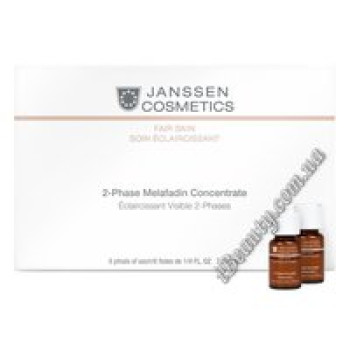2-х фазний отбелюючий комплекс Fair Skin 2-Phase Melafadin Concentrate Janssen  6амп х 7,5мл