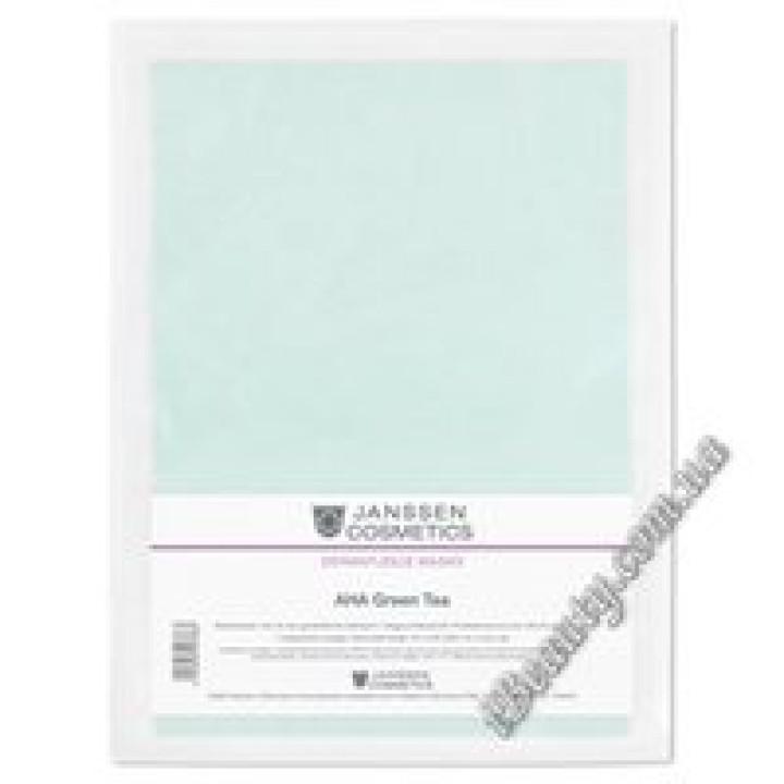 Маска з АНА кислотами + зелений чай Collagen "AHA Green Tea" Janssen, 5шт
