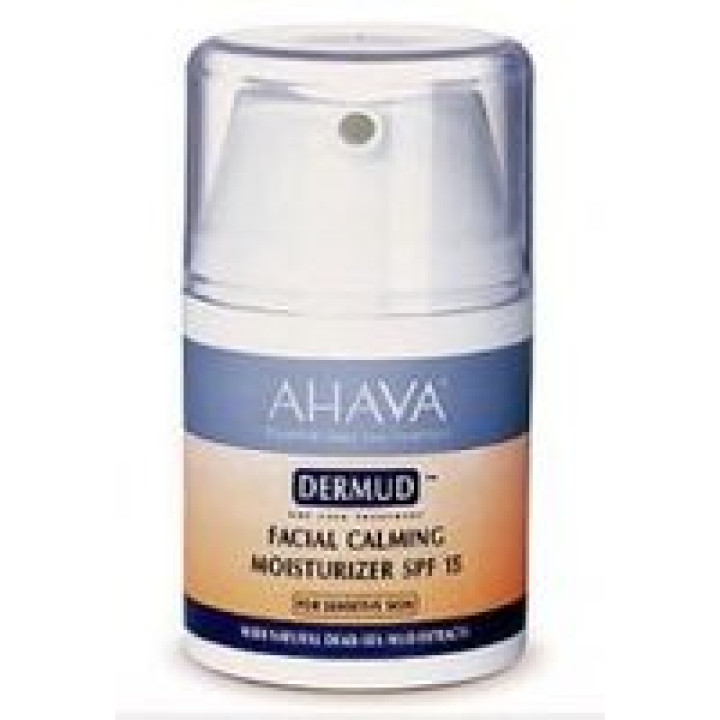 Засіб зволожуючий для обличчя – Ahava Dermud Facial Calming Moisturizer SPF15, 50 ml