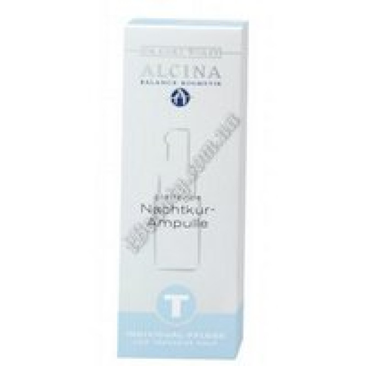 Ампули для нічної терапії, що розгладжують шкіру обличчя Alcina, 15x5 ml