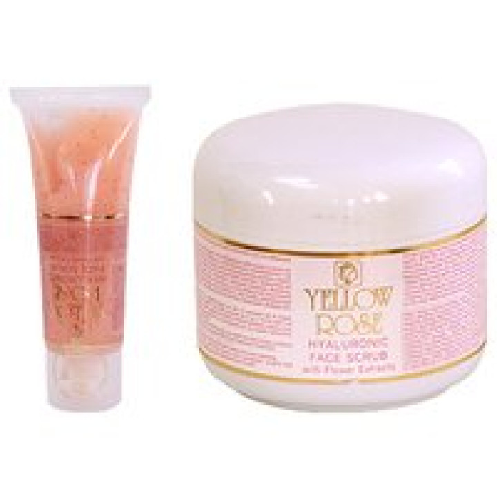 Скраб з гіалуроновою кислотою та квітковими екстрактами - Face Scrub with Flower extracts Yellow Rose, 50мл