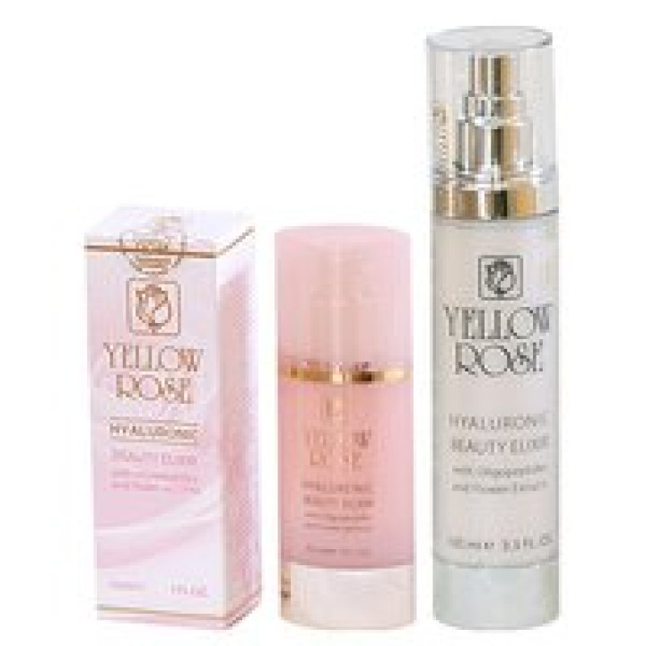 Элексир красоты с гиалуроновой кислотой, олигопептидами и цветочными экстрактами - Beauty Elixir with Oligopeptides  and Flower extracts Yellow Rose, 30мл