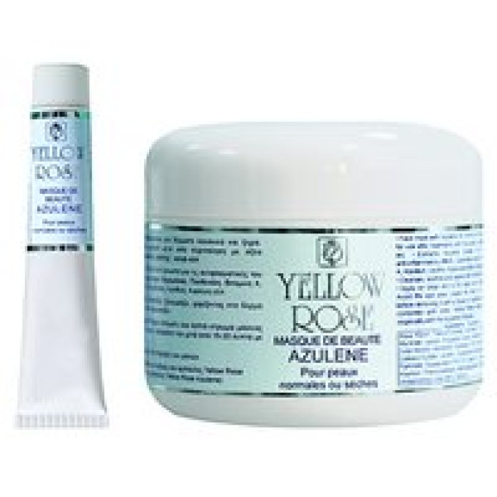Зволожуюча, заспокійлива маска краси з азуленом для чутливої та делікатної шкіри - Masque de Beaute Azulene Yellow Rose, 50мл