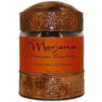 Мило "Чорне" Економ-упаковка Refill - Black Soap Morjana, Баночка 200 гр