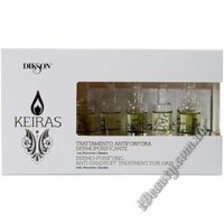 Ампули з ОЧИЩЕННЯ шкіри голови та ЛІКУВАННЯ лупи з оламіном - TRATTAMENTO ANTIFORFORA DERMOPURIFICANTE, DIKSON, 8*10 мл