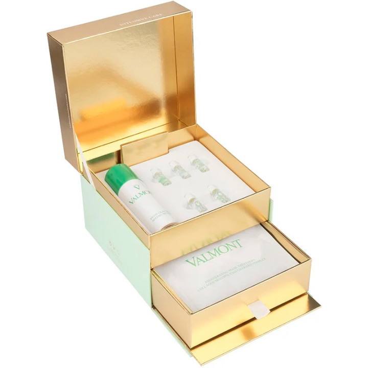 Набір колагенових масок для обличчя REGENERATING MASK TREATMENT (5 листів + ​​50 мл спрей) Valmont