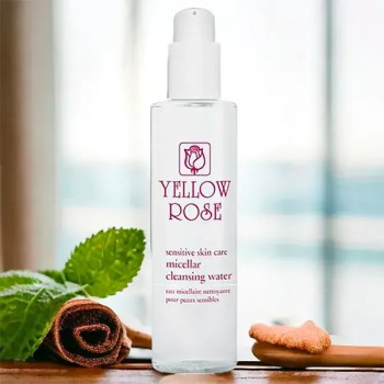 Міцелярна вода для делікатного зняття макіяжу та очищення для всіх типів шкіри Micellar cleansing water Yellow Rose 200мл